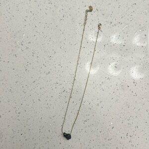 Alexis Russell raw blue Montana sapphire and 14k gold necklace